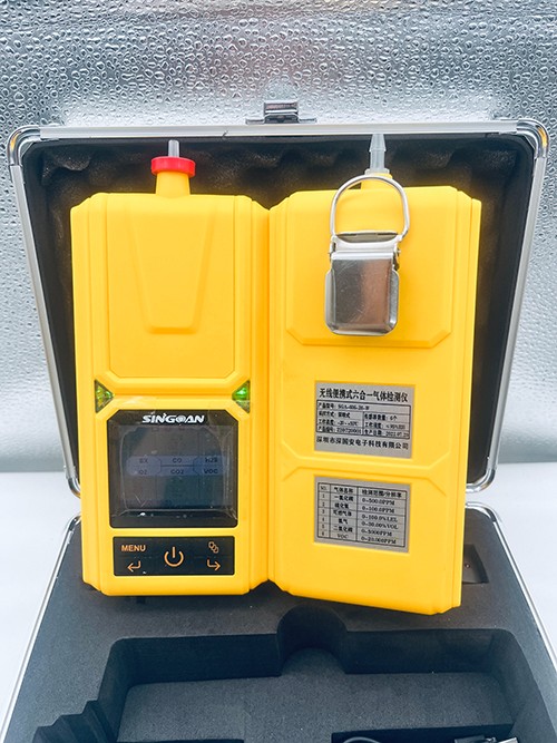 無(wú)線便攜式六合一氣體檢測(cè)儀