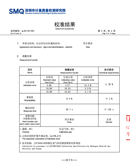 初油酸檢測儀計量校準(zhǔn)報告